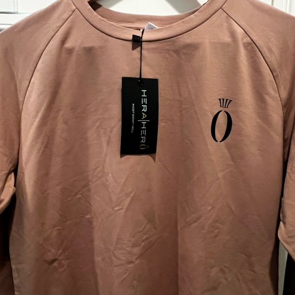 Hera Hero Men long sleeve workout shirt Beige/Brown NWT - Picture 4 of 7
